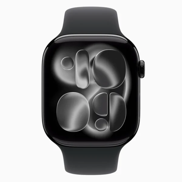 ساعت هوشمند اپل سری 11 مدل Aluminum Case سایز 42 میلی‌متر با نمایشگر OLED همیشه روشن، تراشه S10، پایش سلامت شامل فشار خون و کیفیت خواب، قابلیت تشخیص سقوط و تصادف، کنترل موسیقی و مکالمه بلوتوثی، سازگار با iPhone 11 به بعد و iOS 26 به بالا